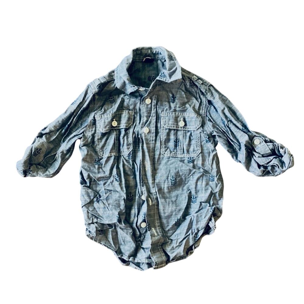 GAP Anchors Print Button Down